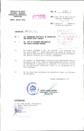 [Orden N° 438 de la Gobernación Provincial de Concepción]