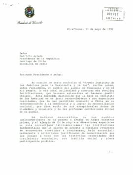 [Carta del Presidente de Venezuela]