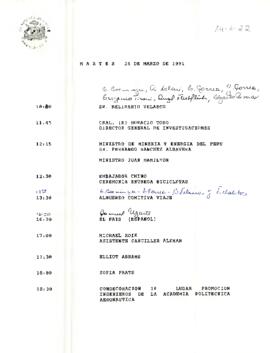 Programa Presidencial, martes 26 de marzo 1991