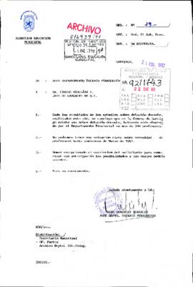 [Oficio del Jefe del Departamento Técnico Pedagógico de la Municipalidad de Santiago dirigido al ...