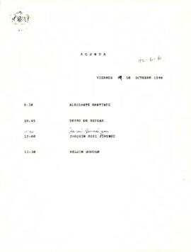 Agenda del 19 de Octubre de 1990