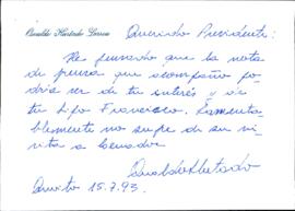 [Carta de ex-Presidente de Ecuador, Osvaldo Hurtado Larrea en que envía nota de prensa]