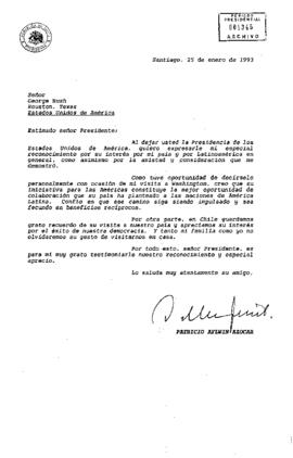 [Carta del Presidente Patricio Aylwin a George Bush]