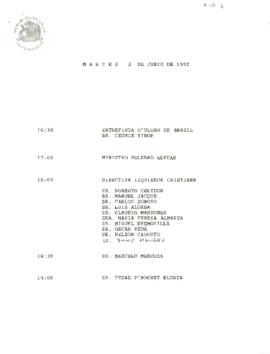 Programa martes 2 de junio de 1992
