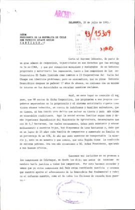 [Carta del Sindicato El Tambo donde manifiesta su inquietud laboral]