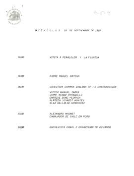 Programa Miércoles 29 de Septiembre de 1993.