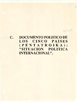 Documento político de los cinco países (Pentratroika) "Situación política internacional"