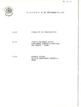 Programa Viernes 25 de Septiembre de 1992.