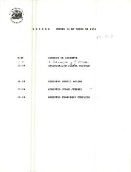 Programa Presidencial, Jueves 14 de marzo 1991