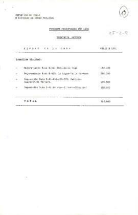 Programa presupuesto año 1991
