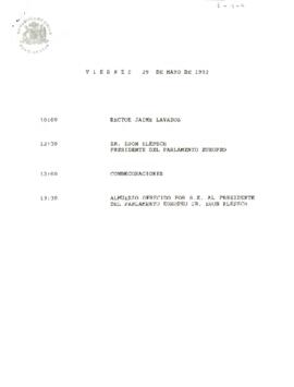 Programa viernes 29 de mayo  de 1992