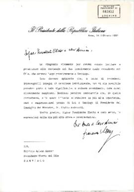 [Carta del Presidente de Italia, Francesco Cossiga]