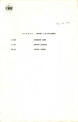 Agenda del 06 de Noviembre de 1990