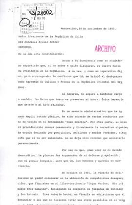 [Carta de Agregado Cultural y Prensa en la República Oriental del Uruguay]
