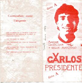 Lista A Carlos Presidente. Avanzar, consolidar y seguir avanzando