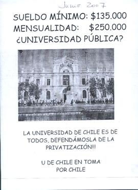 La Universidad de Chile es de todos, defendámosla de la privatización