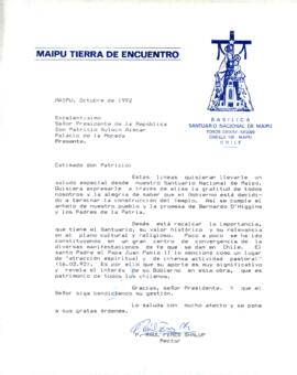 [Carta de Santuario Nacional de Maipú]