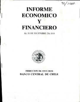 [Documento: "Informe económico y financiero al 31 de diciembre de 1991"]