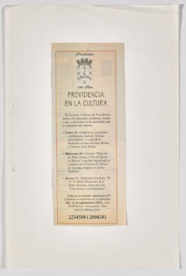 Cien años de providencia en la cultura