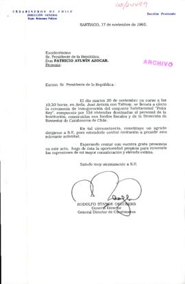 [Invitación del Director General de Carabineros de Chile dirigida al Presidente Patricio Aylwin, ...