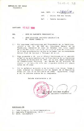[Carta de Jefe de Gabinete a Sr. Pedro Correa sobre situación de Universidades Arturo Prat y Tarapacá]