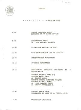 Programa miércoles 6 de mayo de 1992