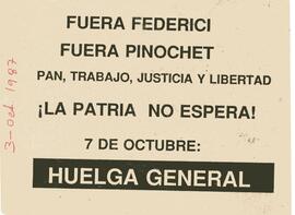 Fuera Federici Fuera Pinochet