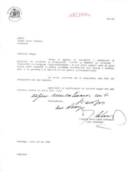 [Carta del Jefe de Gabinete de la Presidencia a Julián Salas Serrano]