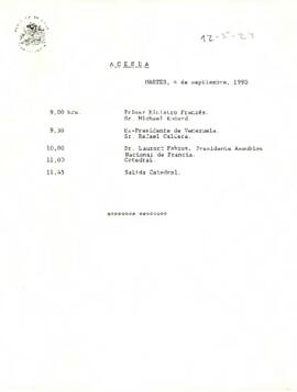 Agenda del 04 de Septiembre de 1990