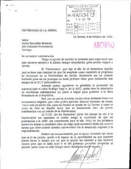 [Carta de Hernán Cortés al Jefe de Gabinete Presidencial]