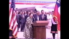 Recibimiento del Presidente Aylwin en Gira por Estados Unidos en Aeropuerto de Dallas : video