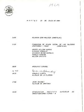 Programa Martes 20 de Julio de 1993