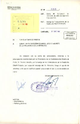 [Carta de Subsecretario de Minería a Carlos Bascuñan]