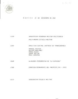 Programa Martes 21 de Diciembre de 1993.