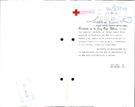 [Saludo de Cumpleaños de la Presidenta de la Cruz Roja Chilena al Presidente Patricio Aylwin]