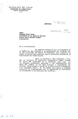 [Respuesta a Presidente de Junta de Vecinos Sector Rural Paicaví Grande]