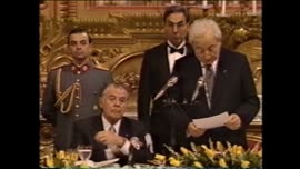 Cena en honor del Presidente Aylwin en Italia : video