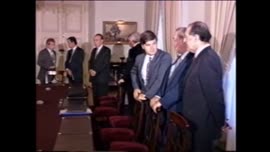 Presidente Aylwin se reúne con Jaques Delors Presidente de la Comunidad Económica Europea en La Moneda: video