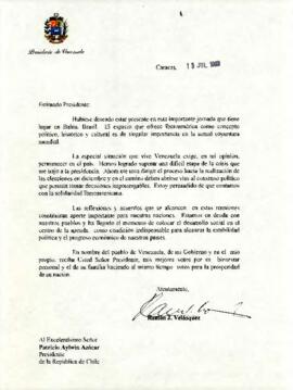 Carta del Presidente de Venezuela
