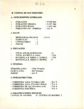 [Antecedente de datos de la comuna de San Fernando (VI Región)]