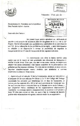 [Carta de Senador de la XII Región, Rolando Aránguiz]
