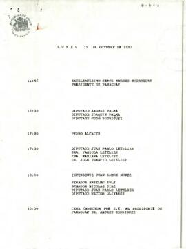Programa Lunes 19 de Octubre de 1992.