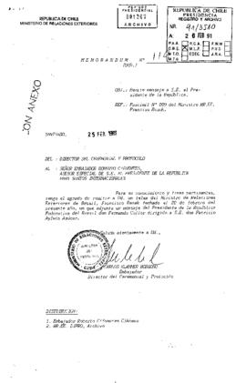 [Carta de Director del ceremonial y protocolo dirigida a Embajador Roberto Cifuentes]