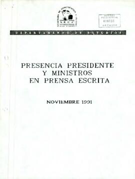 Presencia Presidente y Ministros en Prensa Escrita