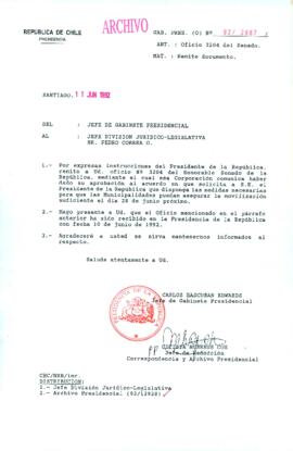 [Oficio Ord. N° 2987 de Jefe de Gabinete Presidencial, remite  documento]