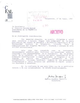 [Carta de la Directora Centro de Estudios y Asistencia Legislativa de la Universidad Católica de Valparaíso dirigida al Presidente Patricio Aylwin]