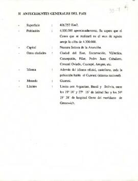 Antecedentes Generales de Paraguay