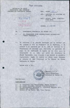 [Copia de Oficio Ord. Nº191 de Gobernador de Osorno (s), informa aporte financiero]