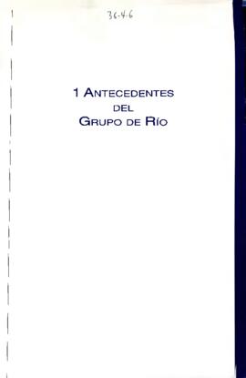 Antecedentes del Grupo de Río