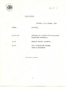 Agenda del 05 de Octubre de 1990